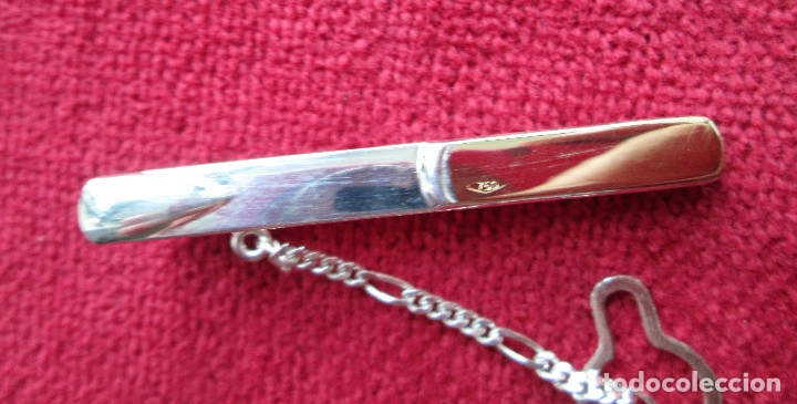 Joyeria: PASADOR DE CORBATA DE ORO MACIZO Y PLATA DE 18 KLTS. - SIN ESTRENAR - Foto 2