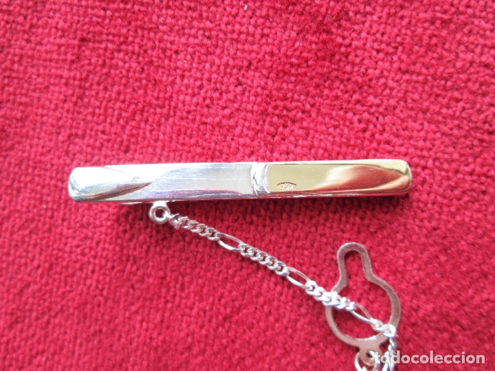 Joyeria: PASADOR DE CORBATA DE ORO MACIZO Y PLATA DE 18 KLTS. - SIN ESTRENAR - Foto 3