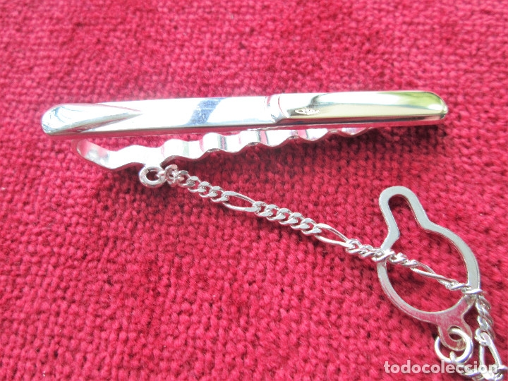 Joyeria: PASADOR DE CORBATA DE ORO MACIZO Y PLATA DE 18 KLTS. - SIN ESTRENAR - Foto 4