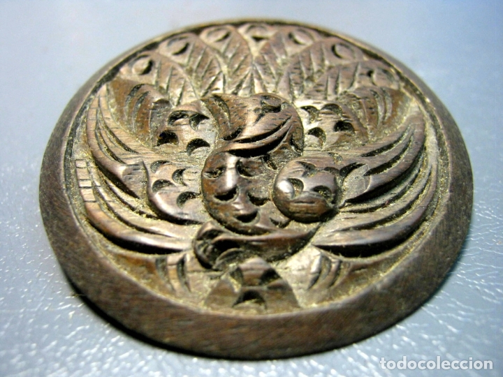 Joyeria: ANTIGUO BROCHE TALLA DE MADERA - Foto 1