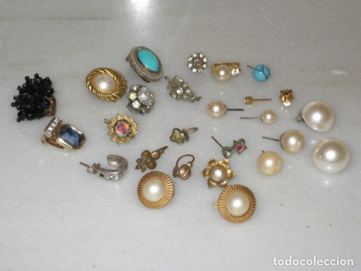 antiguo lote de pendientes en bisuteria - Buy Antique earrings on todocoleccion