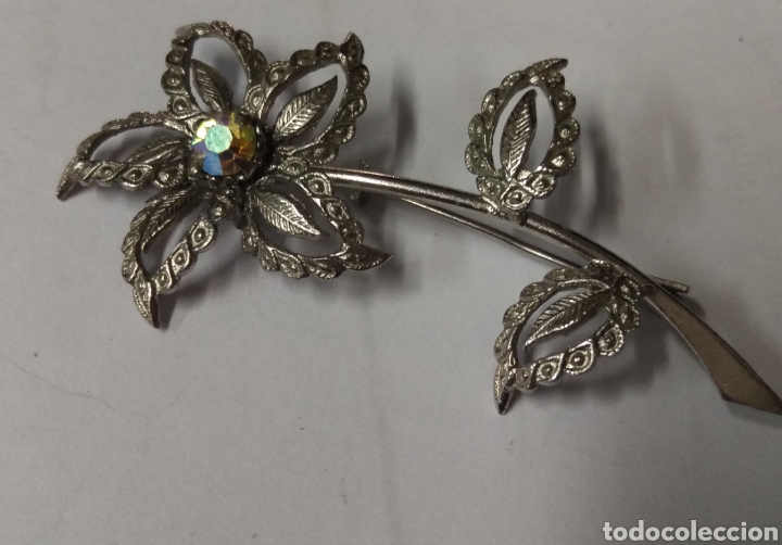 Joyeria: Antiguo broche pasador aguja - Foto 1