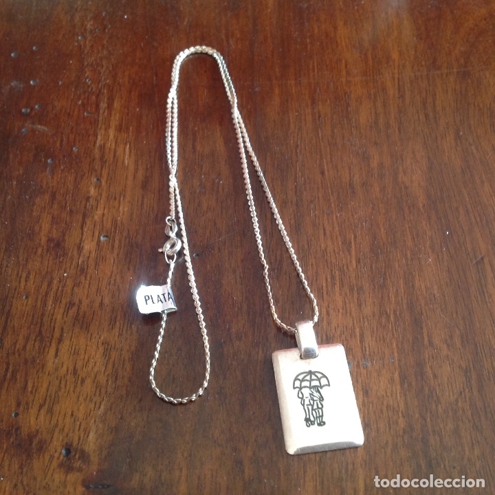 Joyeria: CADENA CON PLACA DE PLATA PARA GRABAR.VINTAGE - Foto 1