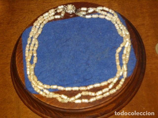 Joyeria: COLLAR DE PERLAS 3 HILOS,A&Ntilde;OS 70. - Foto 2