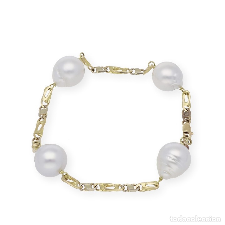 Joyeria: Pulsera, oro amarillo 18K y perlas australianas de los mares del sur - Foto 2