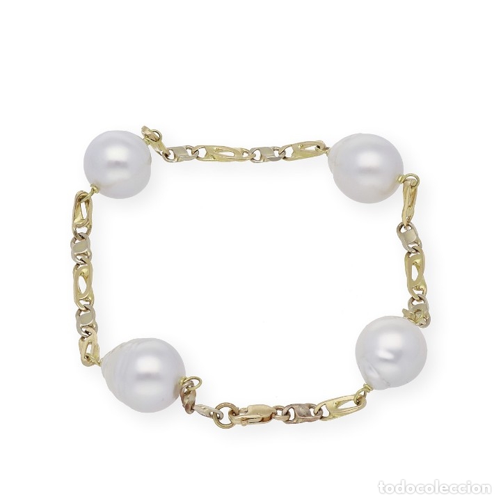 Joyeria: Pulsera, oro amarillo 18K y perlas australianas de los mares del sur - Foto 3