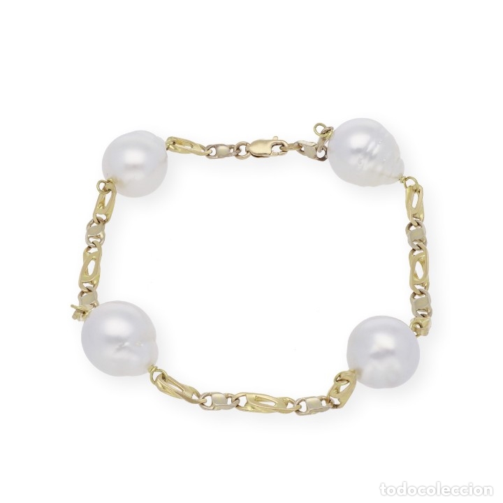 Joyeria: Pulsera, oro amarillo 18K y perlas australianas de los mares del sur - Foto 4
