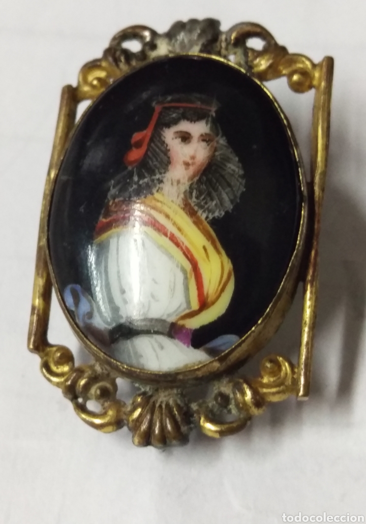 Joyeria: Antiguo broche pasador aguja - Foto 1