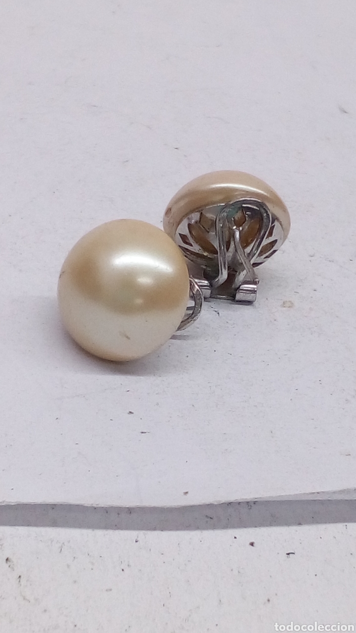 Joyeria: Pendientes de plata y perlas cl&aacute;sicos /P197 - Foto 3