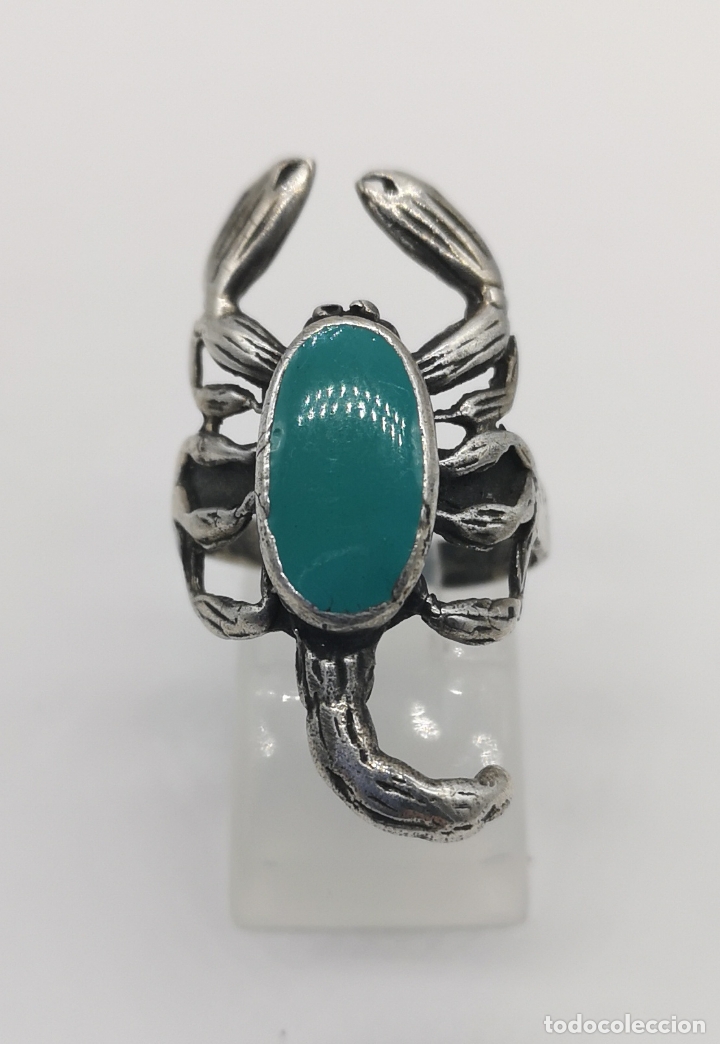 Anillo De Plata De Ley 925 Con Diseño De Escorpión Hecho A Mano - Signo Zodiacal Escorpio, Joyería Animal Detallada Para Hombre Y Mujer