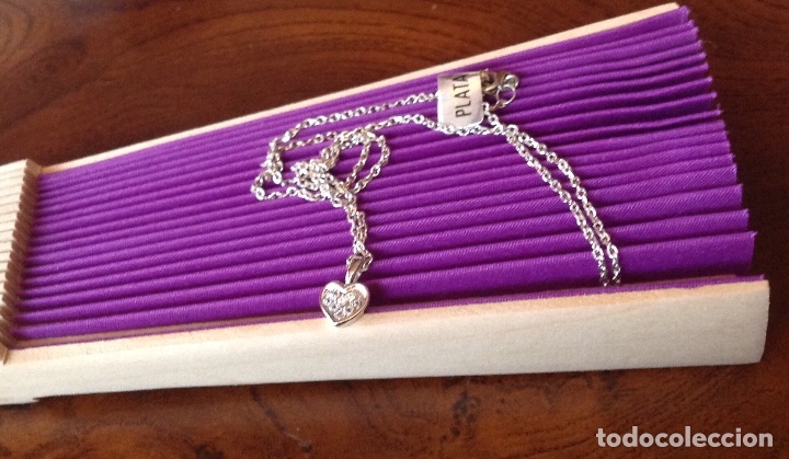 Joyeria: GARGANTILLA DE PLATA. CORAZ&Oacute;N DE CRISTAL - Foto 1