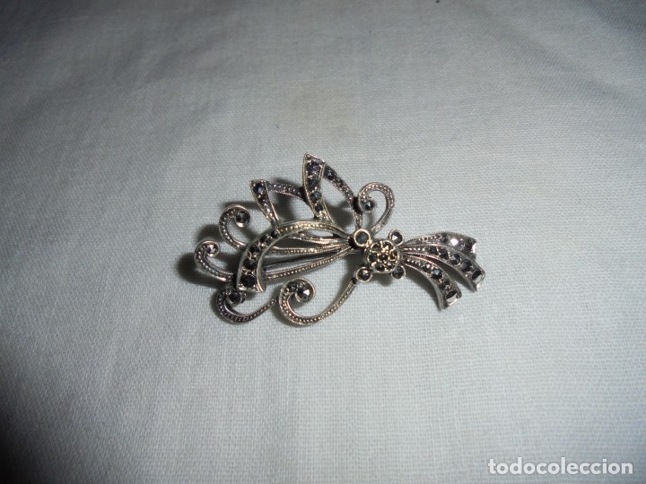 Joyeria: BONITO BROCHE DE PLATA Y MARQUESITAS - Foto 3