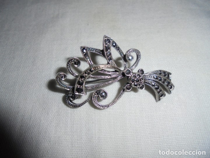 Joyeria: BONITO BROCHE DE PLATA Y MARQUESITAS - Foto 5