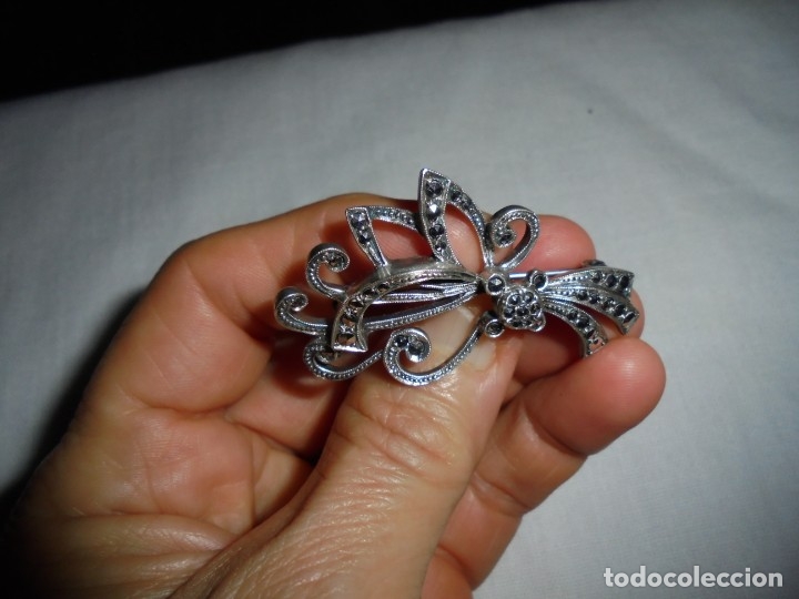 Joyeria: BONITO BROCHE DE PLATA Y MARQUESITAS - Foto 8