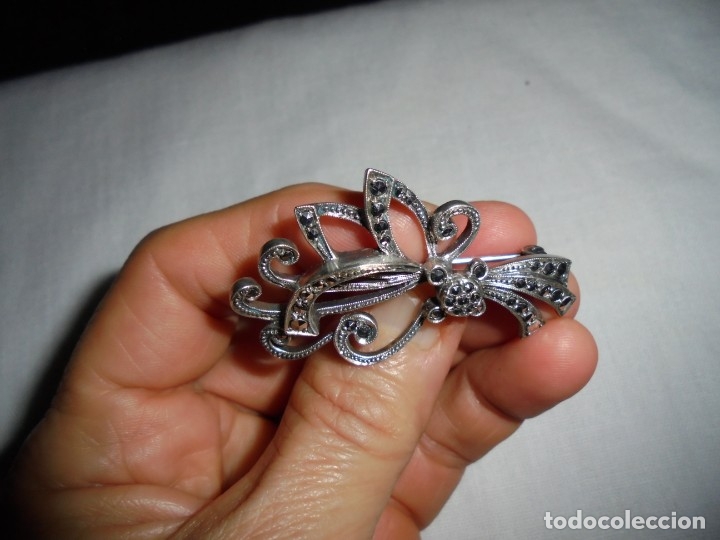 Joyeria: BONITO BROCHE DE PLATA Y MARQUESITAS - Foto 9