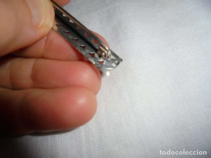Joyeria: ANTIGUO  BROCHE DE PLATA,PLATA DORADA Y  MARQUESITAS - Foto 6