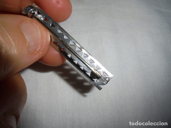 Joyeria: ANTIGUO  BROCHE DE PLATA,PLATA DORADA Y  MARQUESITAS - Foto 7