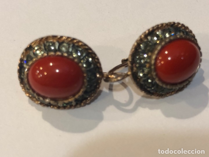 Joyeria: pendientes antiguos ingleses,  s. xix - Foto 2