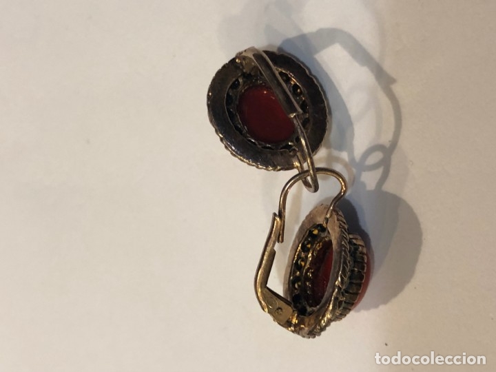 Joyeria: pendientes antiguos ingleses,  s. xix - Foto 3