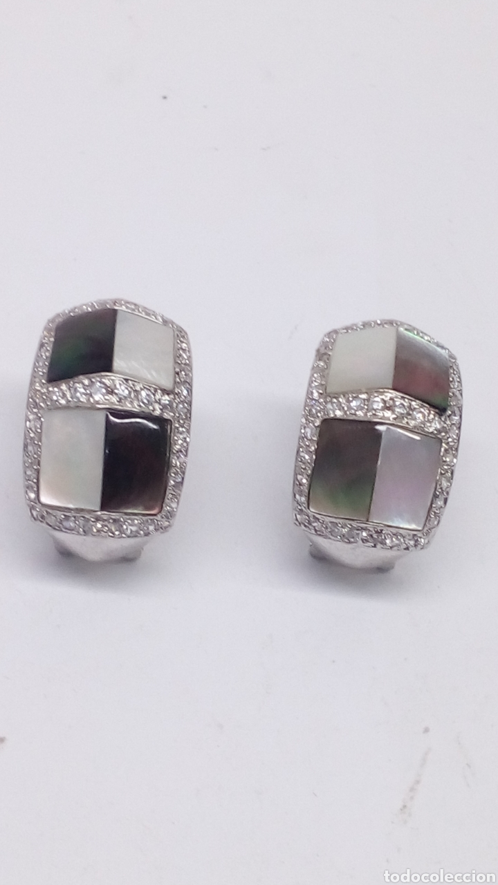 Joyeria: Pendiente de plata y nacar / P182 - Foto 1