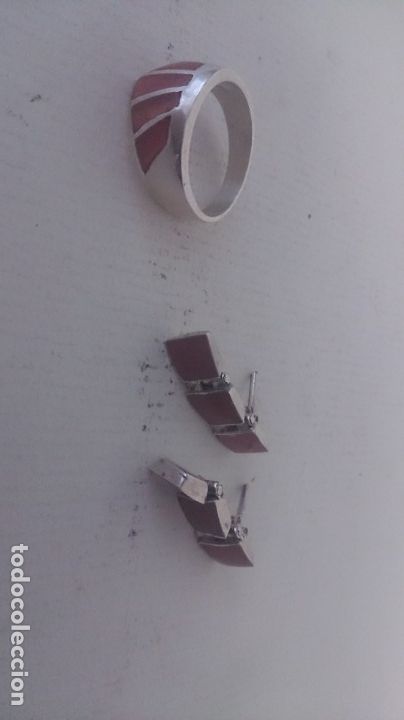 Joyeria: Anillo y pendientes de plata 925 y claussone - Foto 1