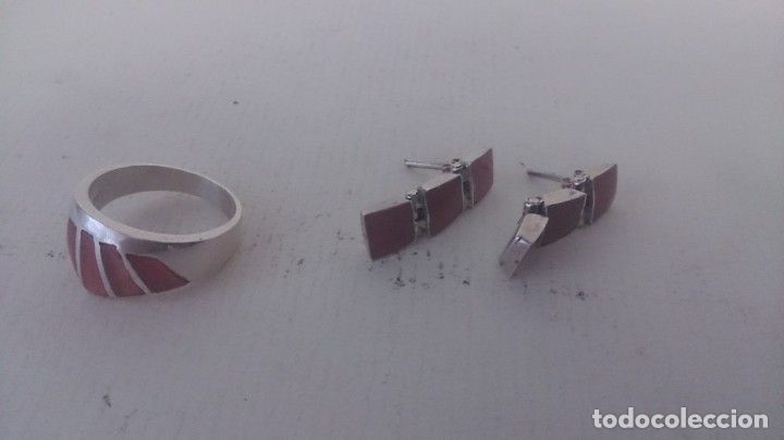 Joyeria: Anillo y pendientes de plata 925 y claussone - Foto 8
