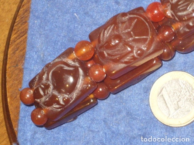 Joyeria: PULSERA ORIENTAL DE JADE CON TALLADOS. - Foto 5