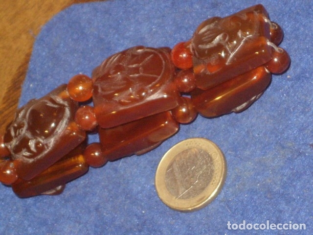 Joyeria: PULSERA ORIENTAL DE JADE CON TALLADOS. - Foto 6