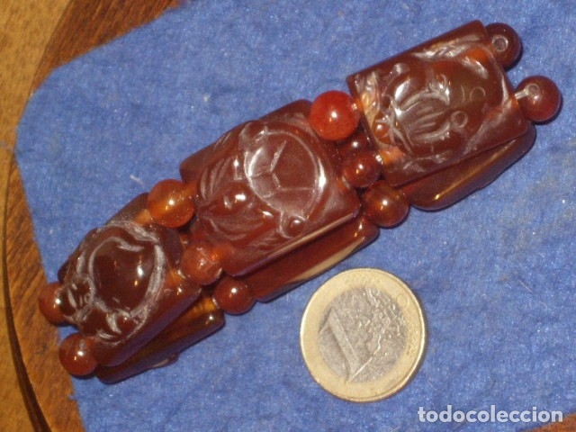 Joyeria: PULSERA ORIENTAL DE JADE CON TALLADOS. - Foto 8