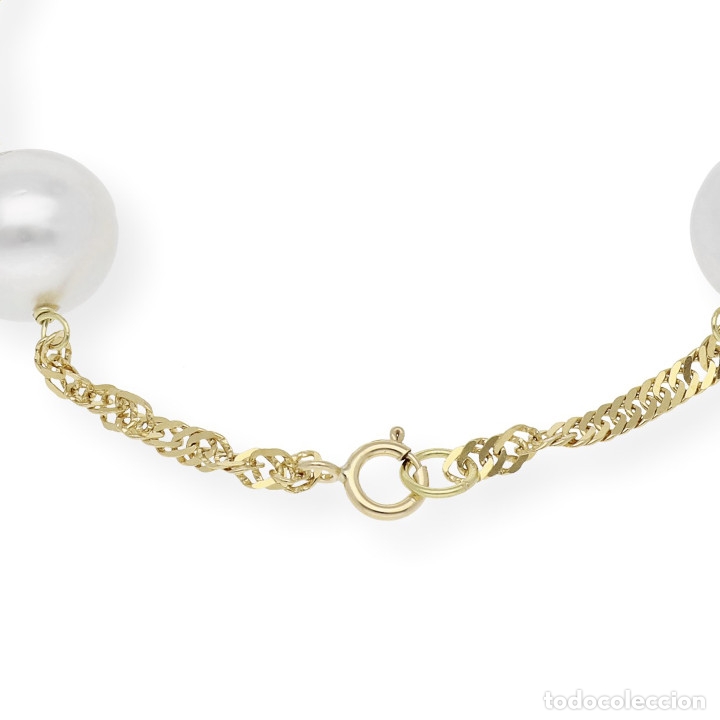 Joyeria: Pulsera, oro amarillo 18K y 4 perlas Australianas - Foto 5