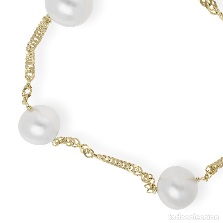 Joyeria: Pulsera, oro amarillo 18K y 4 perlas Australianas - Foto 6