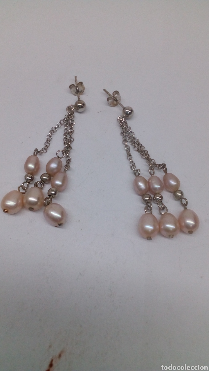 Joyeria: Pendientes de plata y perlas /P160 - Foto 1