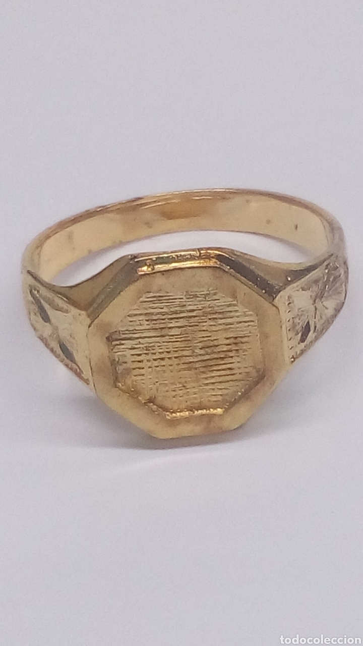 Joyeria: Anillo de plata chapado oro /S168 - Foto 1