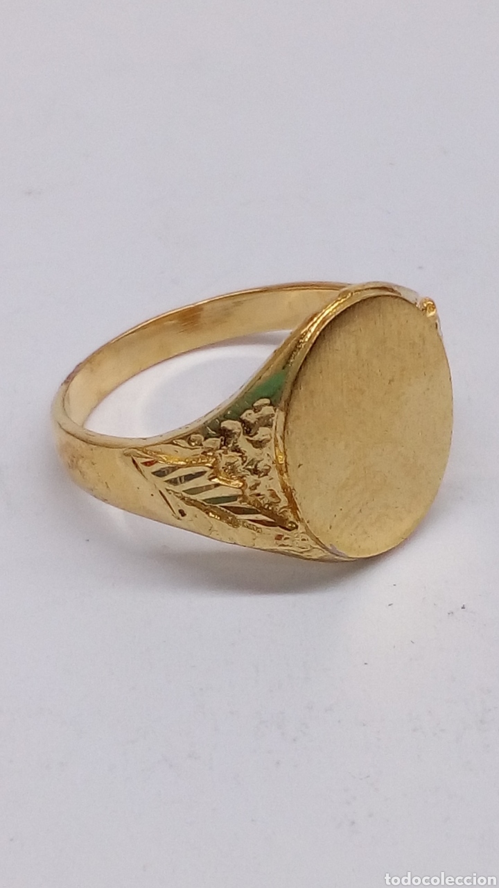 Joyeria: Anillo de plata chapado oro - Foto 1