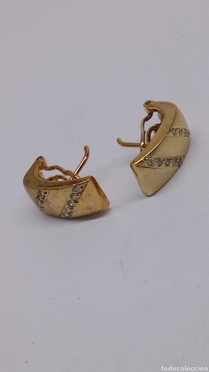Joyeria: Pendientes de plata CHAPADAS DE ORO /P160 - Foto 1
