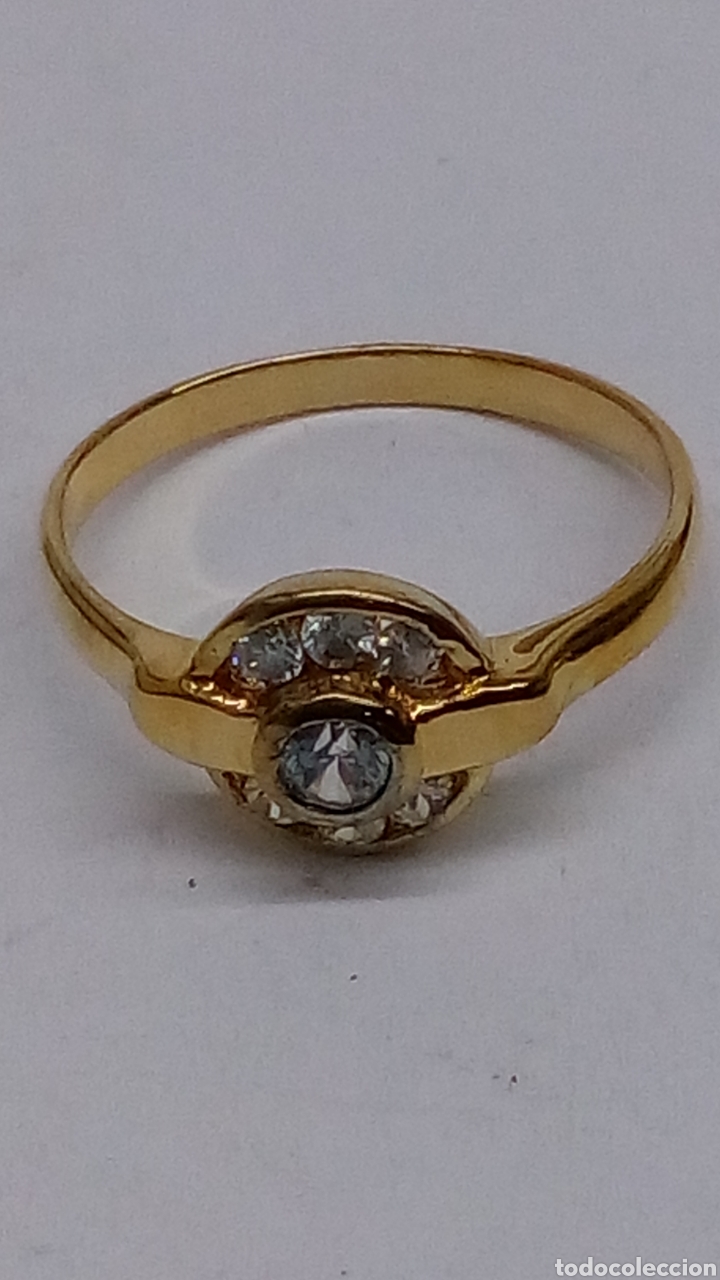 Joyeria: Anillo de plata chapado oro /S325 - Foto 2