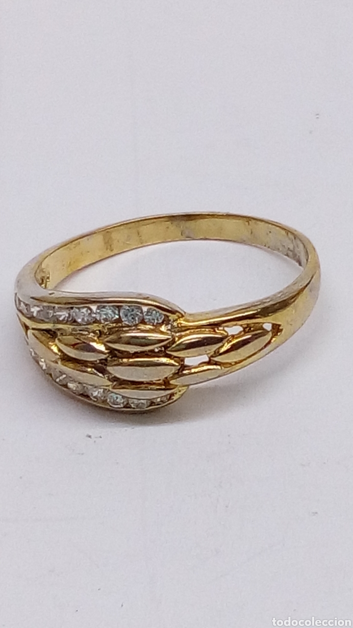 Joyeria: Anillo de plata chapado oro /S325 - Foto 1