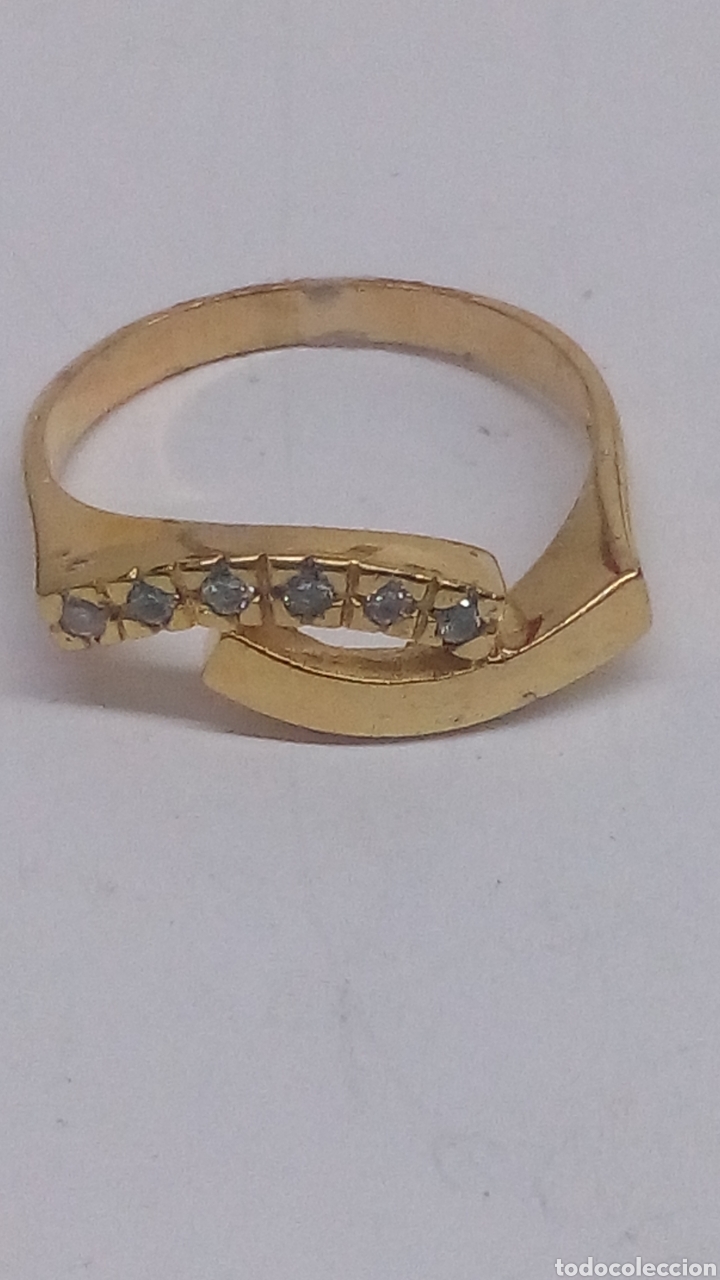 Joyeria: Anillo de plata chapado oro - Foto 1