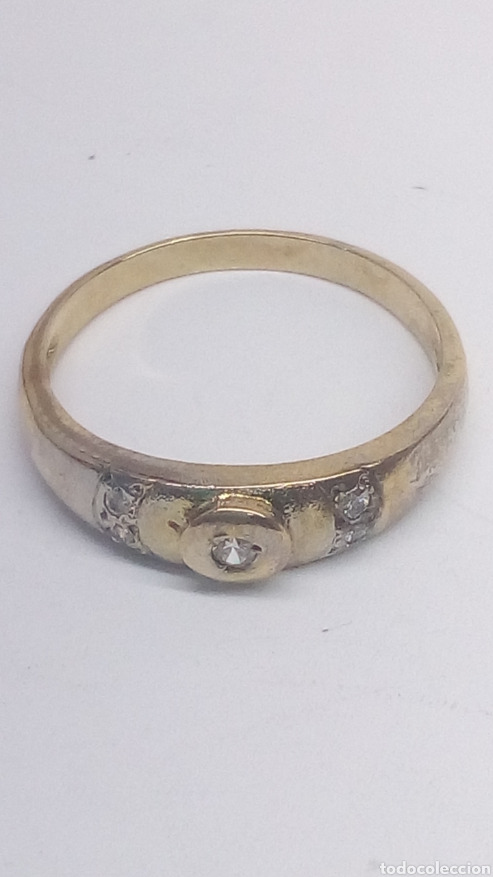 Joyeria: Anillo de plata chapado oro /S229 - Foto 1