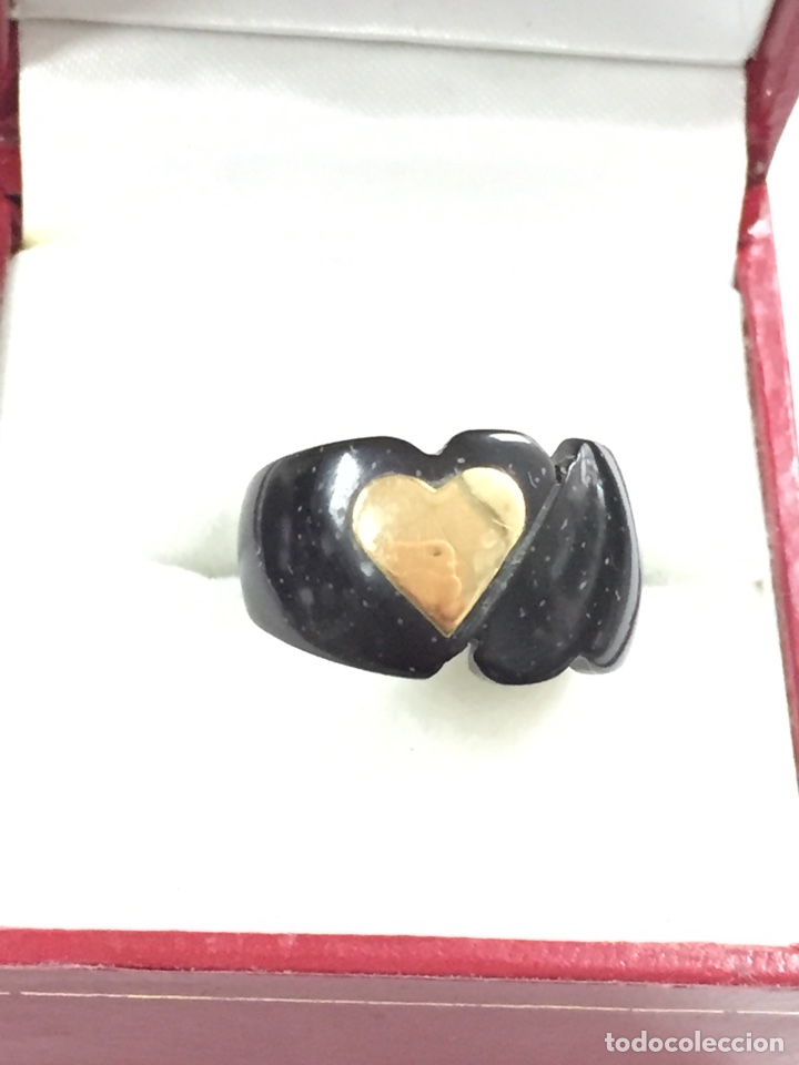 Joyeria: Sortija de tagua/ semilla de coco y oro de 18k/s46 - Foto 4