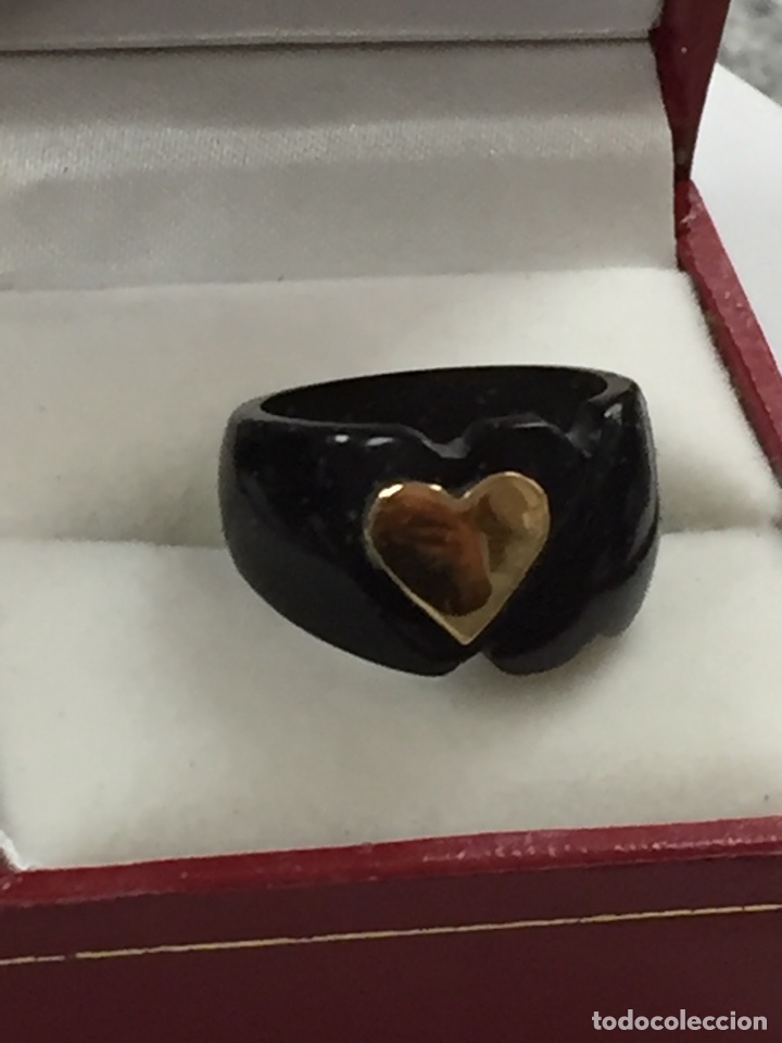 Joyeria: Sortija de tagua/ semilla de coco y oro de 18k/s46 - Foto 6