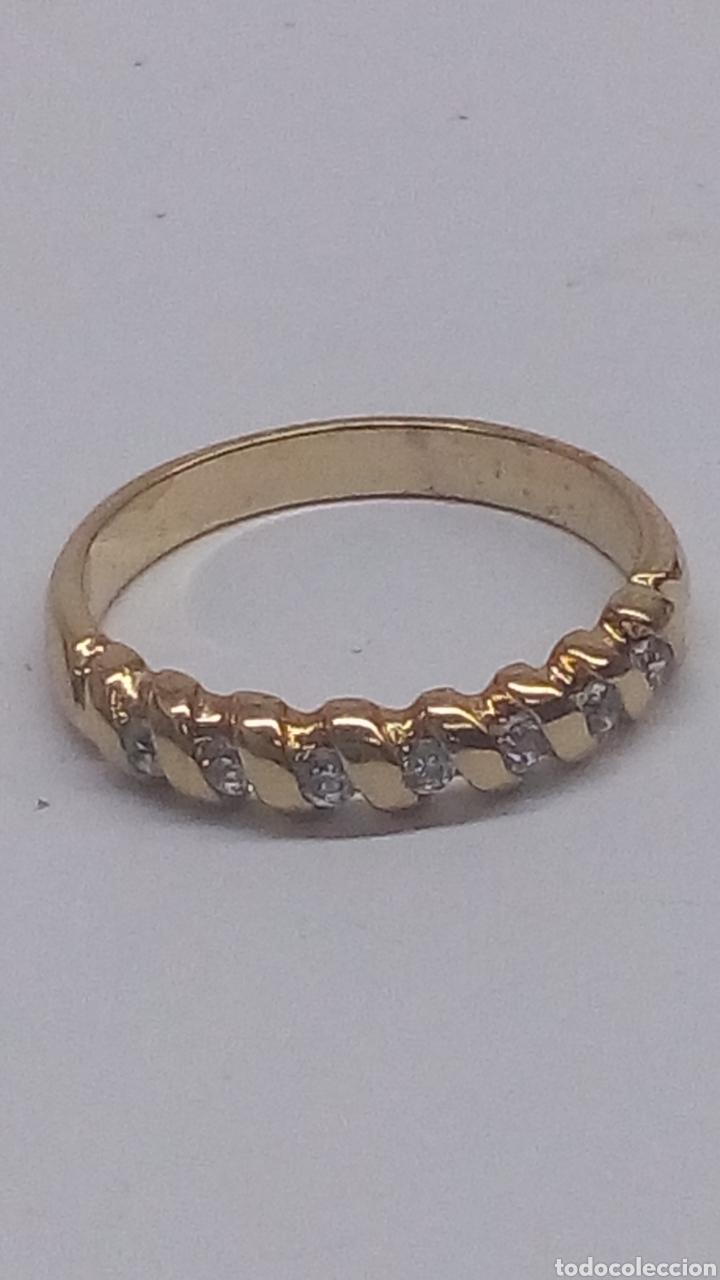 Joyeria: Anillo de plata chapado oro - Foto 1