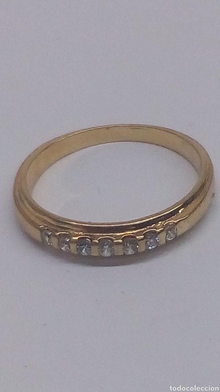 Joyeria: Anillo de plata chapado oro - Foto 1