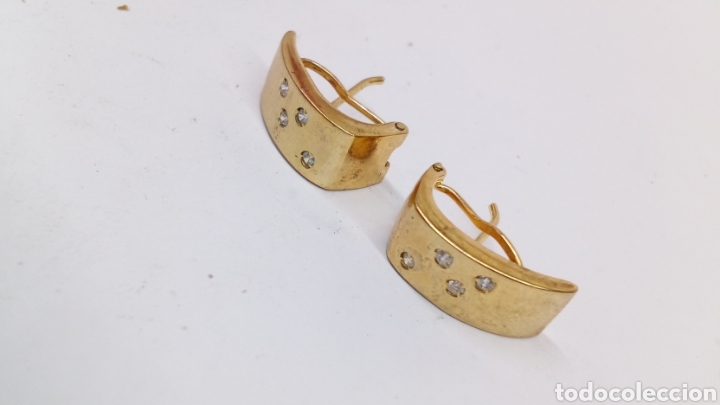 Joyeria: Pendientes de plata chapado de oro /P199 - Foto 1