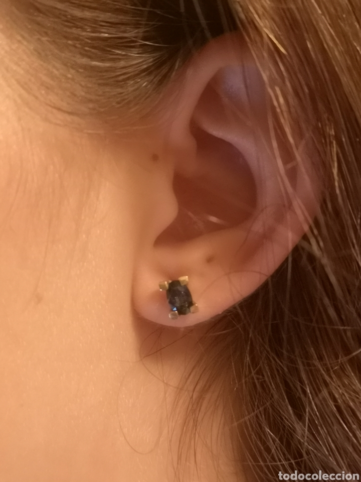 Joyeria: Pendientes de oro 18 k y zafiros - Foto 2