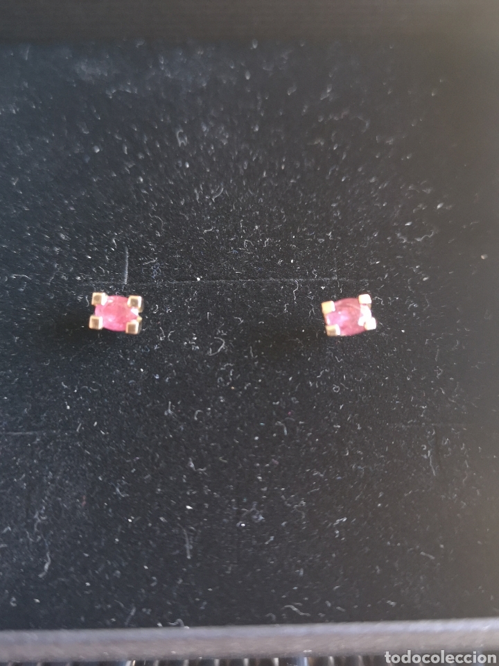 Joyeria: Pendientes de oro 18 k y rub&iacute;es - Foto 1