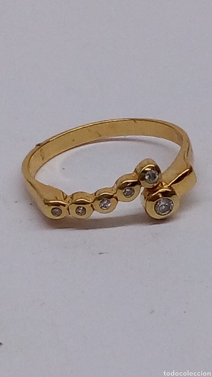 Joyeria: Anillo de plata chapado oro /S325 - Foto 2