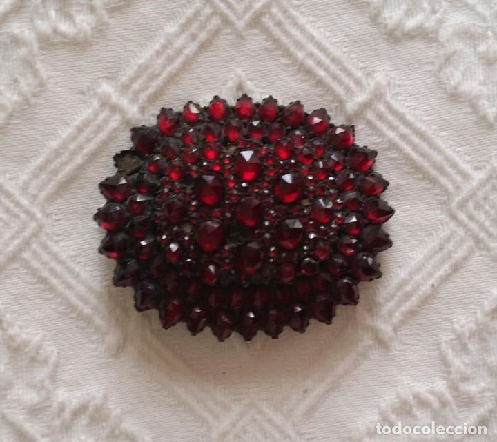 Joyeria: Antiguo broche con granates - Foto 2