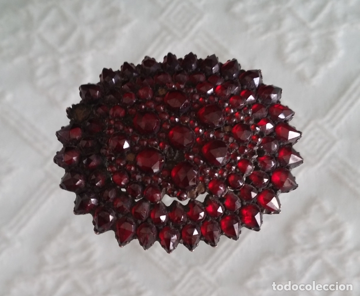 Joyeria: Antiguo broche con granates - Foto 3