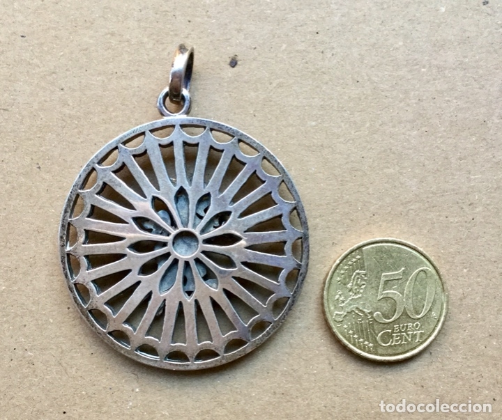 Joyeria: Gran Colgante. Roset&oacute;n Oeste con le&oacute;n. Plata Ley - Foto 2